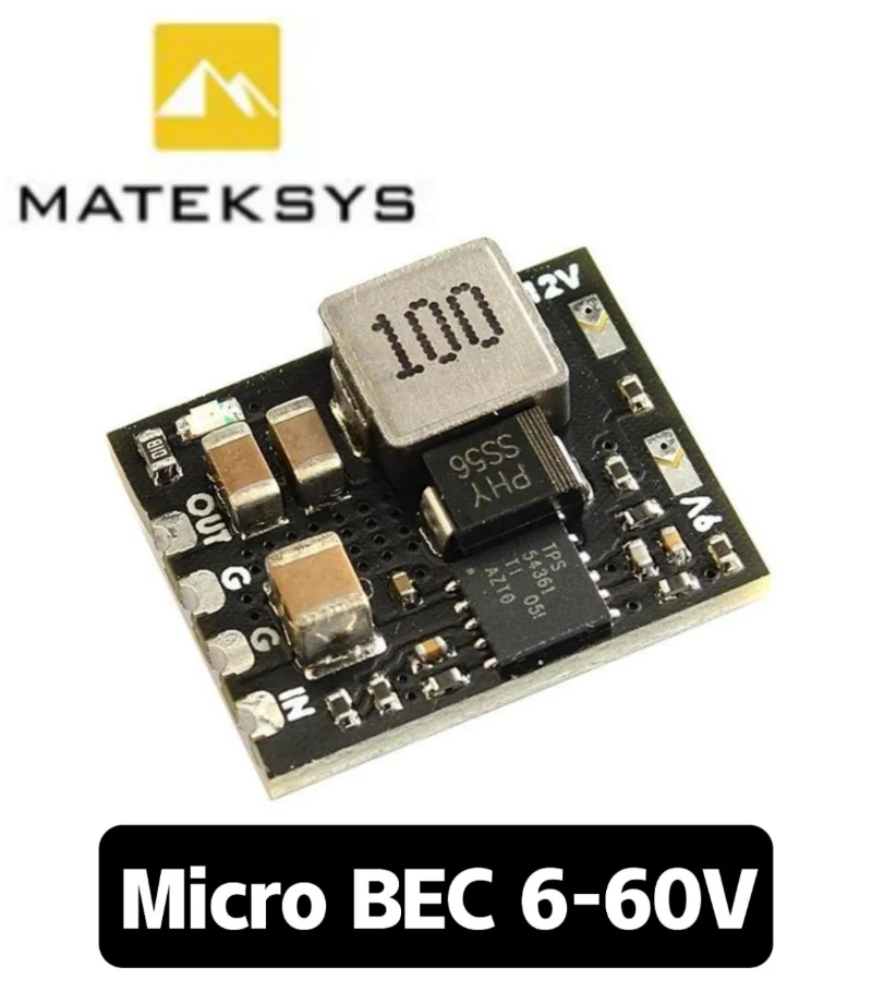 

Mateksys MICRO BEC 6-60 В до 5 В/9 В/12V-ADJ широкий диапазон 6 В до 60 в рабочий вход для FPV радиоуправляемого гоночного дрона