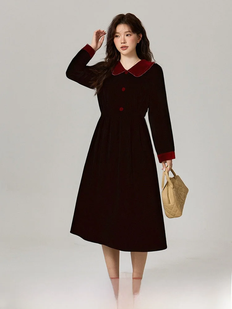 

Женская юбка А-силуэта больших размеров Ocn, винтажная, с завышенной талией, цельная, с круглым вырезом, на одной пуговице