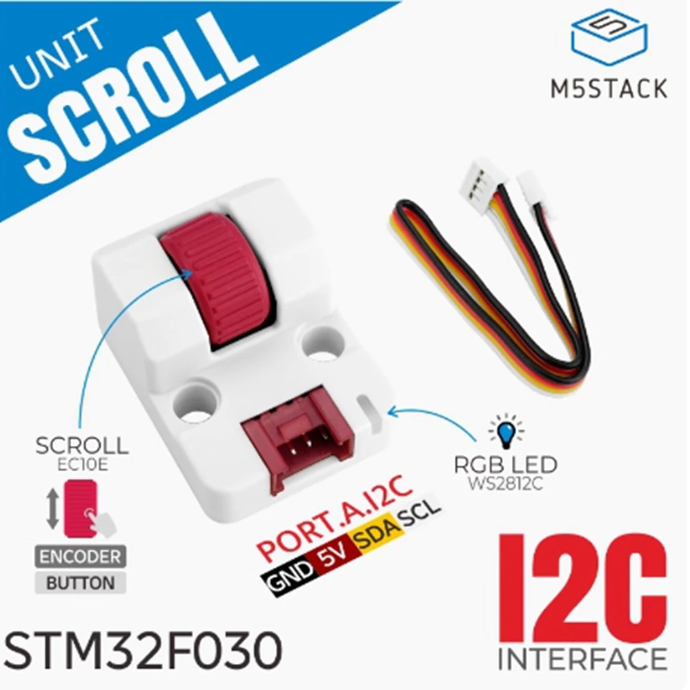 M5Stack Scroll Unit Roller rotary encoder expansion unit EC10E1220501