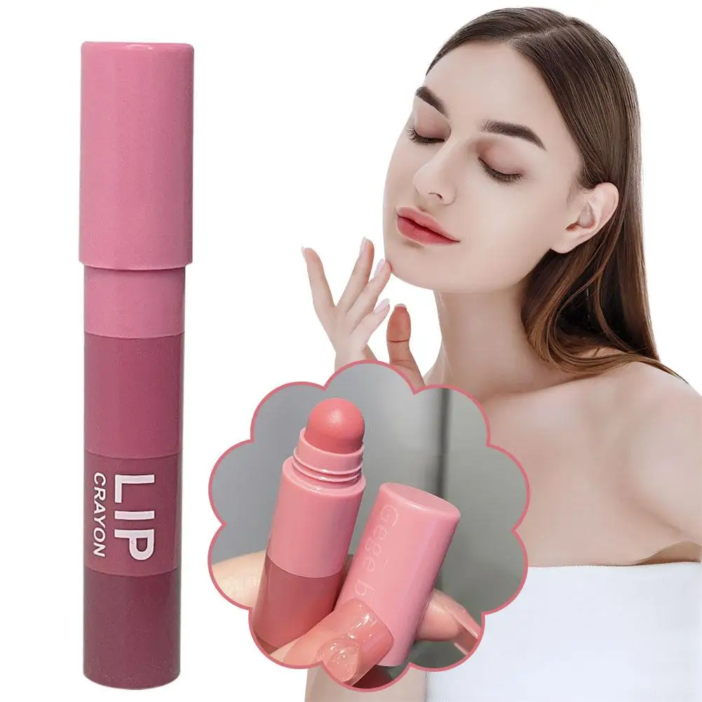 Penna per rossetto in velluto opaco a quattro colori prodotti idratanti colorati ad alta durata Rendering lucidalabbra per trucco all'ingrosso G X2n9