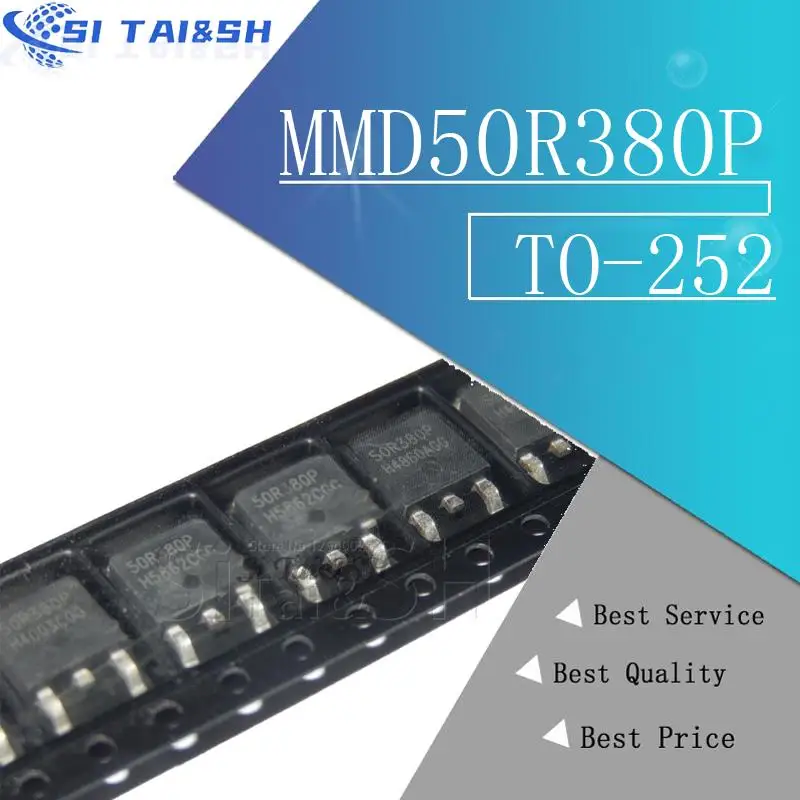 Chip MOSFET MMD50R380P TO-252 50R380P TO252 50R380 SOT MMD50R380 MMD50R380PPRH, 10 piezas