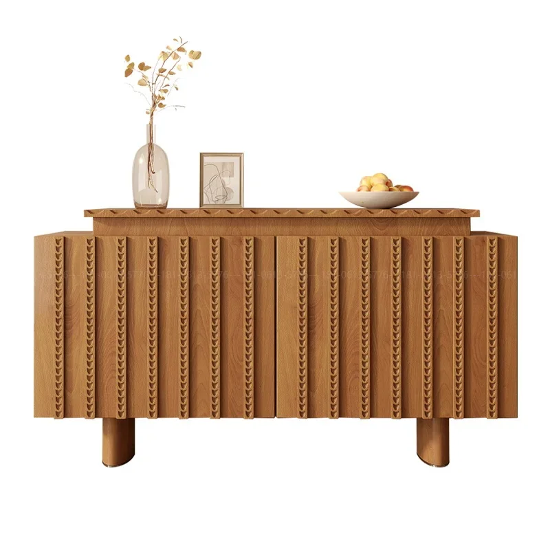 

Modern minimalist side cabinet, solid wood medieval entrance cabinet