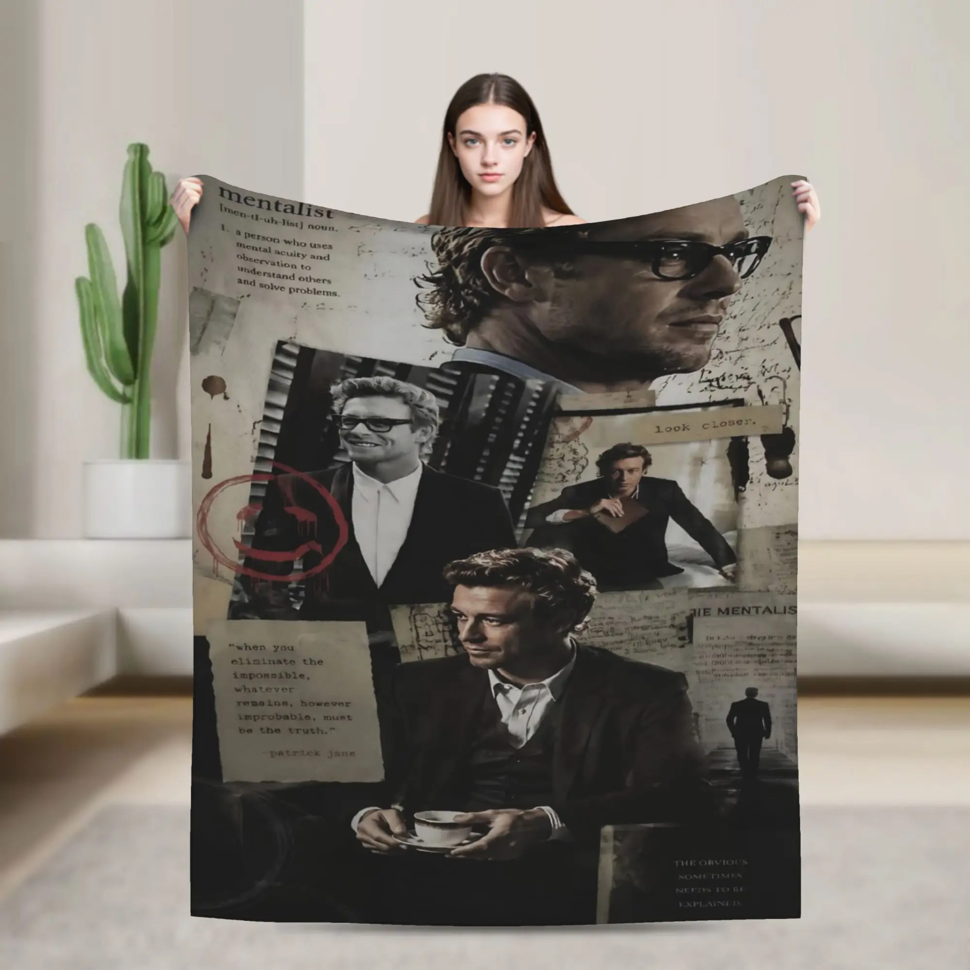 The Mentalists Accessories Blanket Ultra-Soft Flannel  Throw Blankets Comfortable Plush Thin Quilt