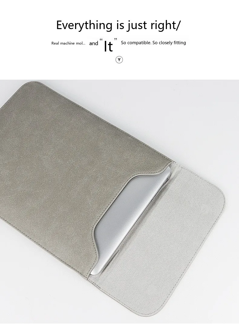PU-Leder Laptop-Hülle 13,3-15,4 Zoll Business-Schutzhülle für MacBook, Notebook, Tablet – Detail 17