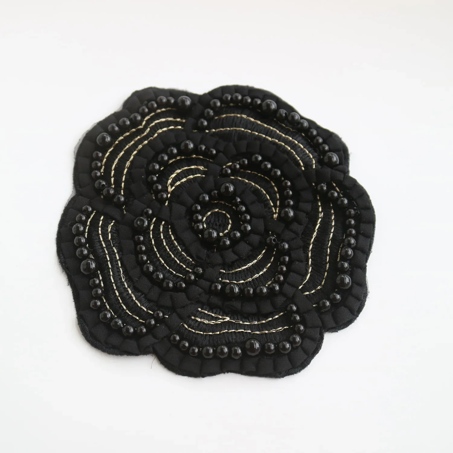 1pc limited pearl flower patches for clothes DIY sew on flower embroidery rhinestone applique for coat Clothes decoration