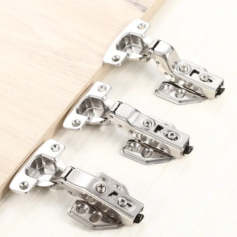 1pcs Hinge Soft Closing Full Overlay Door Hydraulic Hinges No-Drilling Hole Clip-On for Cabinet Cupboard Furniture Hardware