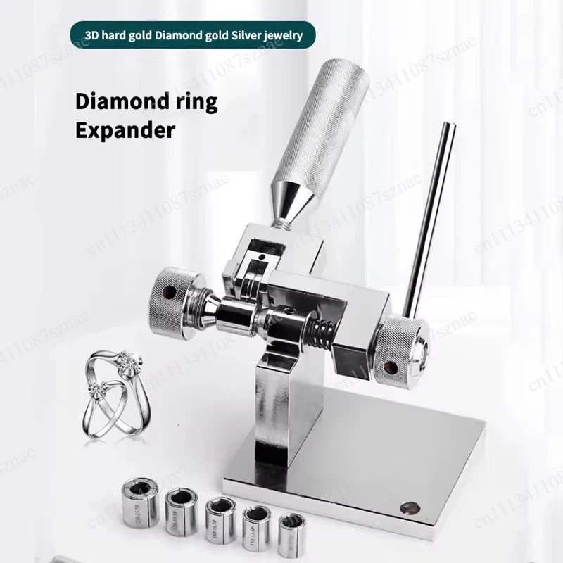 Manual Diamond Ring Sizer Expander - Hand-Crank Ring Enlargement Tool for 3D Hard Gold, Gold & Silver Jewelry