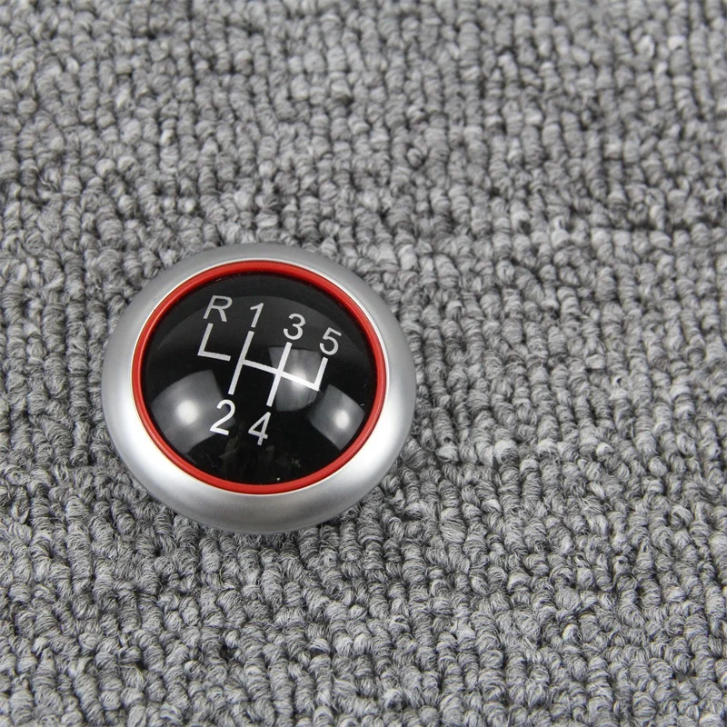5/6 Speed Gear Shift Knob Stick Cover Cap Emblem Badge For Audi A4 B6 B7 B8 A6 S4 8K A5 8T Seat Ibiza 6J Leon Passat B6 B7 Golf