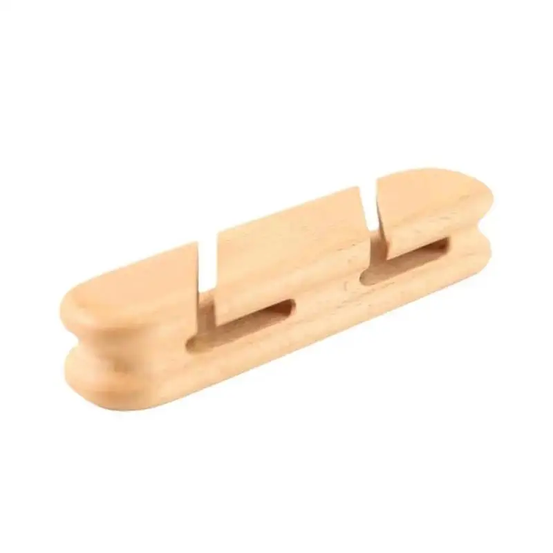 Solid Wood Cable Organizer For Desktop Securely Holds Data Cables Headphones Storage Box For Study And Work Desk