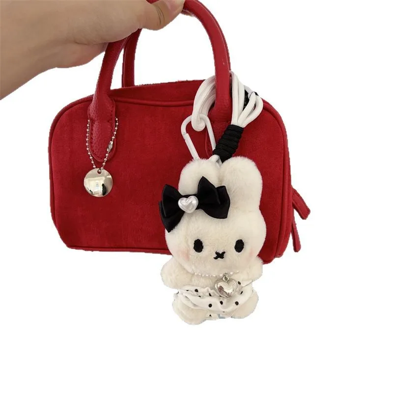 Nouveau Miffy fille en peluche porte-clés coréen étudiant sac à dos mode chaîne suspendue Couple porte-clés enfants dessin animé jouet fille cadeau