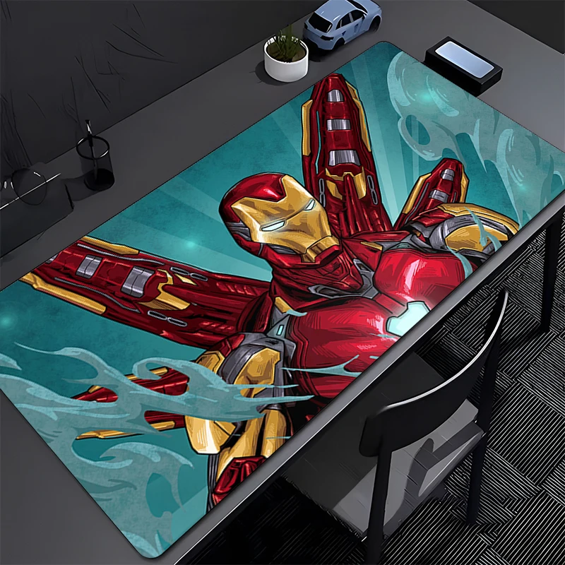 Tapis de bureau tapis accessoires de bureau ordinateur portable Gamer tapis Iron Man Anime tapis de souris tapis de souris Tables de bureau tapis de souris tapis de clavier