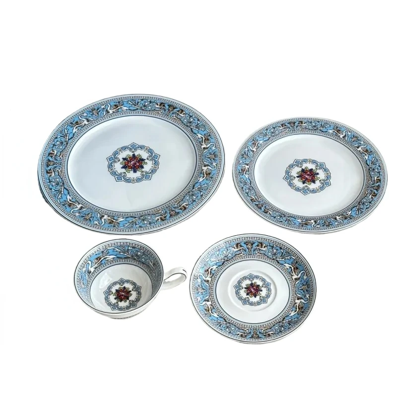 Creative British Coffee Set with Silk Road, Food Plates, Afternoon Tea Cups, Teaware, Dinnerware, Tableware for Kitchen