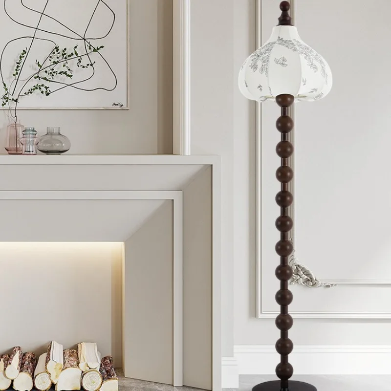 Medieval floor lamp living room new Chinese style bedroom advanced atmosphere American retro floor lamp