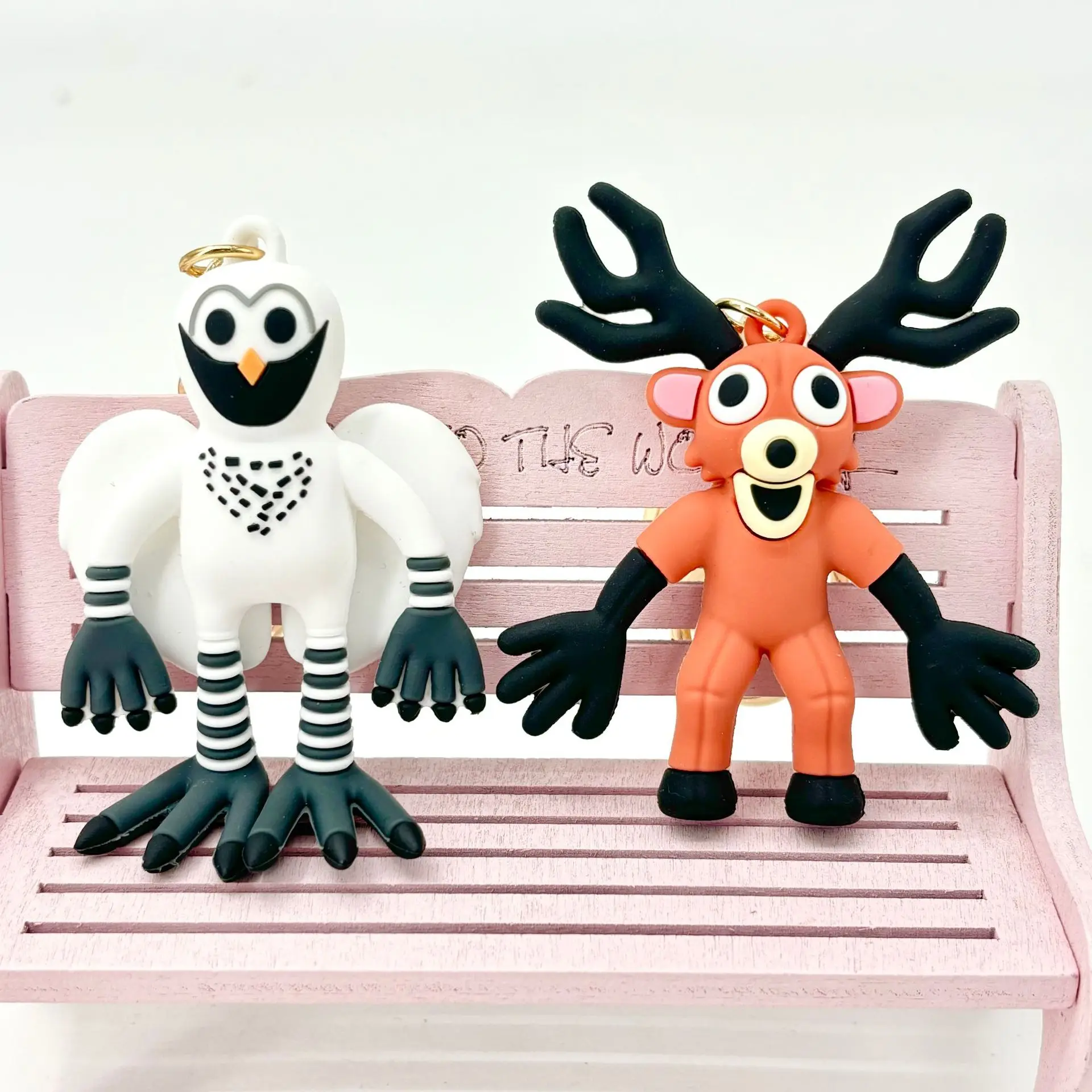 พวงกุญแจรูปกวางป่า 99 คืนสยองขวัญ งานแฮนด์เมด ของเล่นรูปสัตว์ กวาง นกฮูก ของตกแต่งกระเป๋า ของขวัญวันเกิด/คริสต์มาสสำหรับเด็ก