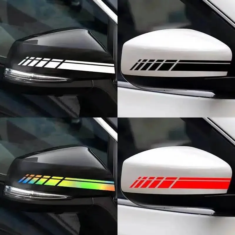 Mirror Sticker Latte Art Coffee Design Vinyl Decal Waterproof Scratch Cover Car Rearview Decor Gift