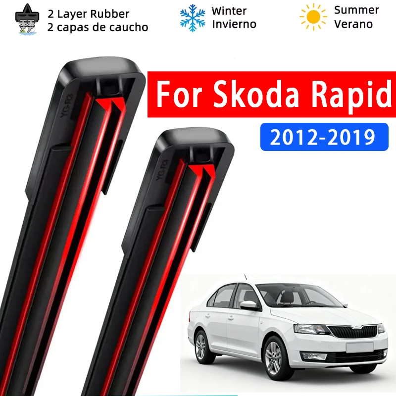 

24"+16" Front Wiper Blades For Skoda Rapid 2012-2019 NH Sedan Hatchback Spaceback Windshield Windscreen Window 2013 2015 2018