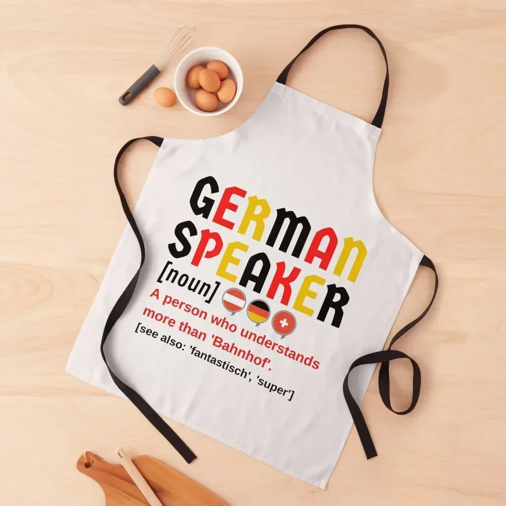 Awesome German Speaker Funny Definition Apron painting Home Utensils Barista Apron