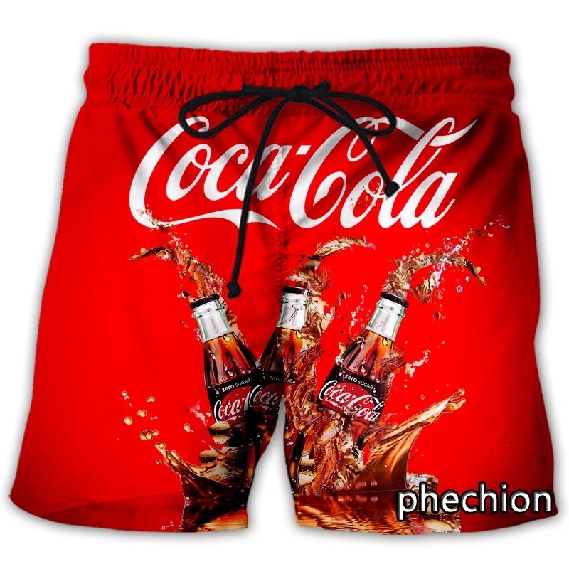 phechion New Fashion Men/Women Coke 3D Printed Casual Shorts Fashion Streetwear Men Loose Sporting Shorts T92