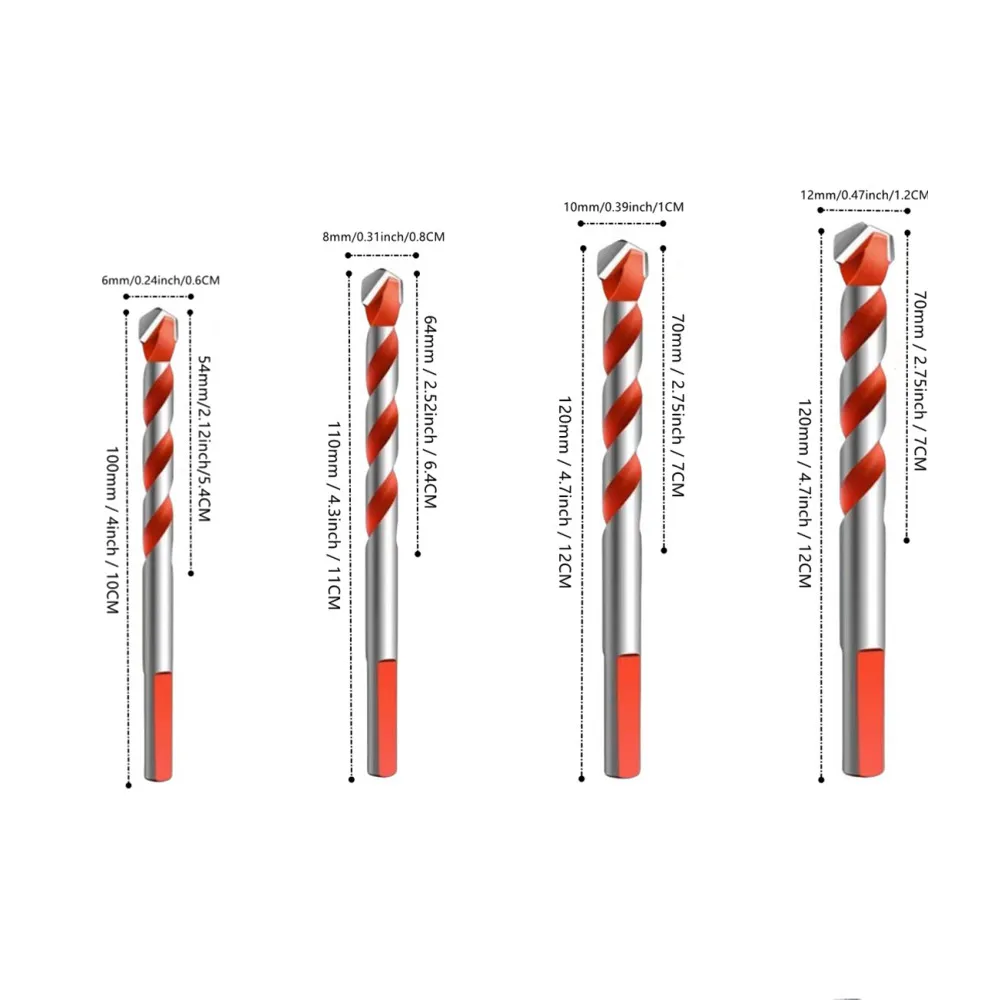 6/8/10/12mm Multifunktions Bohrer Set Keramik Wand Fliesen Marmor Glas Stanzen Loch Sah Bohren bits Metall Arbeits Bohrer Werkzeug – Detail 1