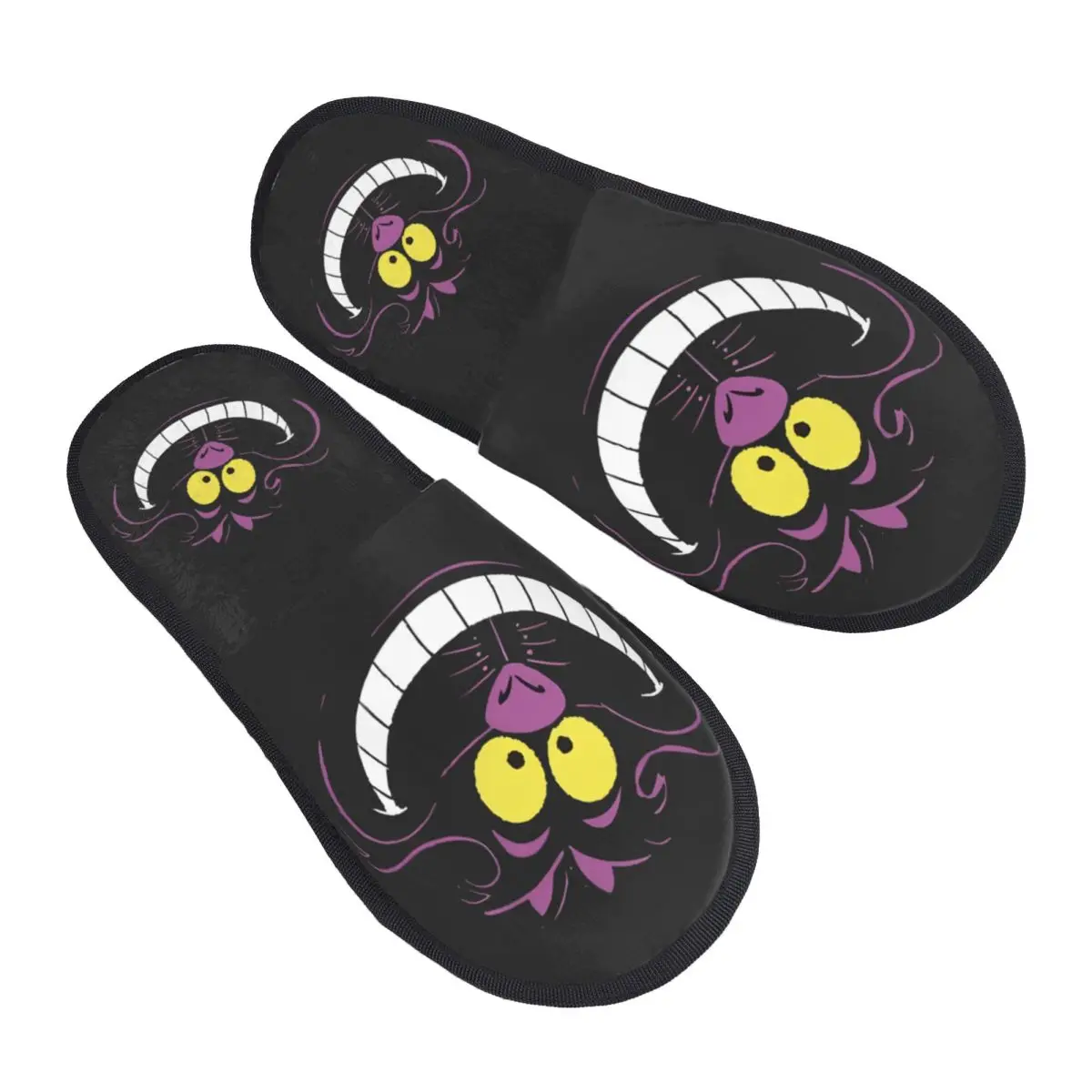 

Custom Cheshire Cat Cozy Scuff With Memory Foam Slippers Women Mysterious And Cute Bedroom House Shoes