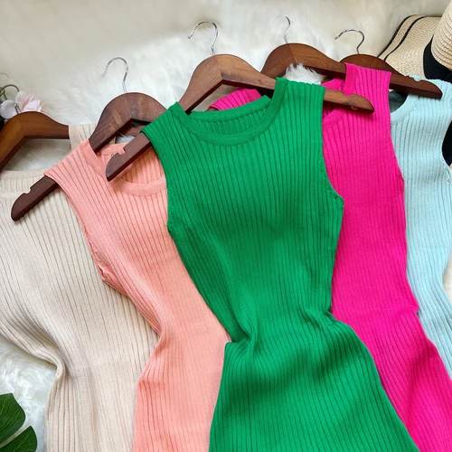 Imagen 2 del producto YuooMuoo elegante moda Sexy paquete caderas con volantes Mini vestido de mujer verano ajustado elástico vestido de fiesta de punto ropa de calle trajes de mujer