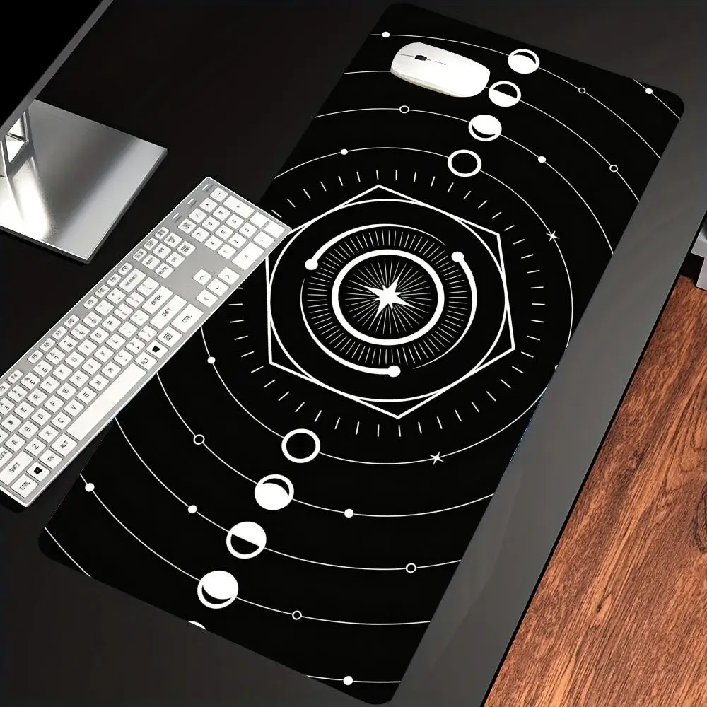 

HYBXAXC Celestial Moon Phase Mouse Pad, Mystic Galaxy Large Gaming Mouse ,Non-Slip Astrology Desk Blotter for Home Office Decor