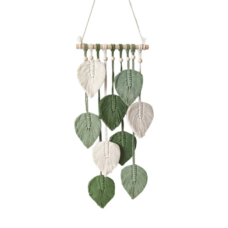 

Dropshipping Creative Handwoven Wall Decor Leaf Tapestry Home Hanging Accessory Instagram-Style Hotel & Homestay Wall Art