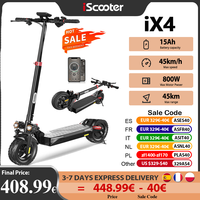 iScooter iX4 Electric Scooter 800W Motor 48V 15Ah 40-45km Range 45km/h Speed Dual Disc Brake foldable Off-Road eScooter With App