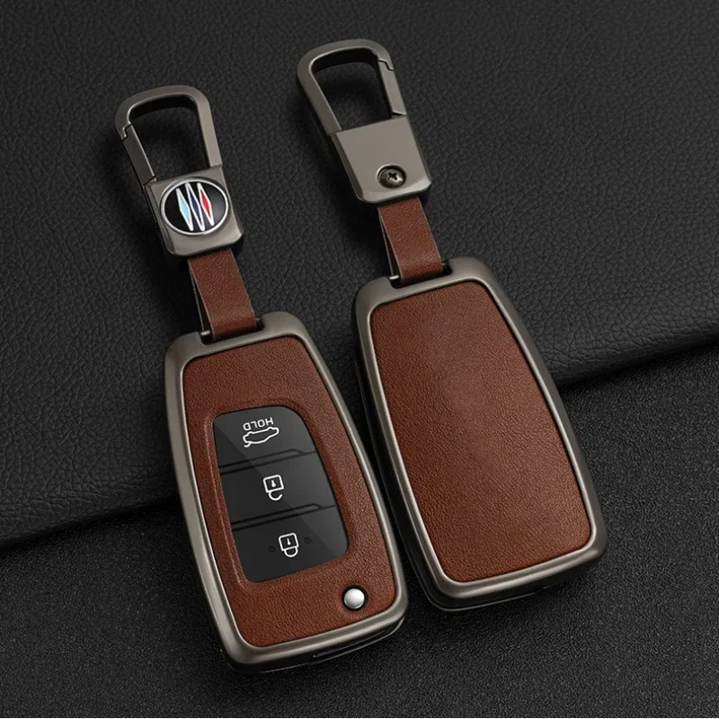

Zinc Alloy+Tpu Car Folding Key Case Cover Bag Shell Protector for Hyundai Tucson Kona Azera Solaris 2 Elantra I30 I35 I40