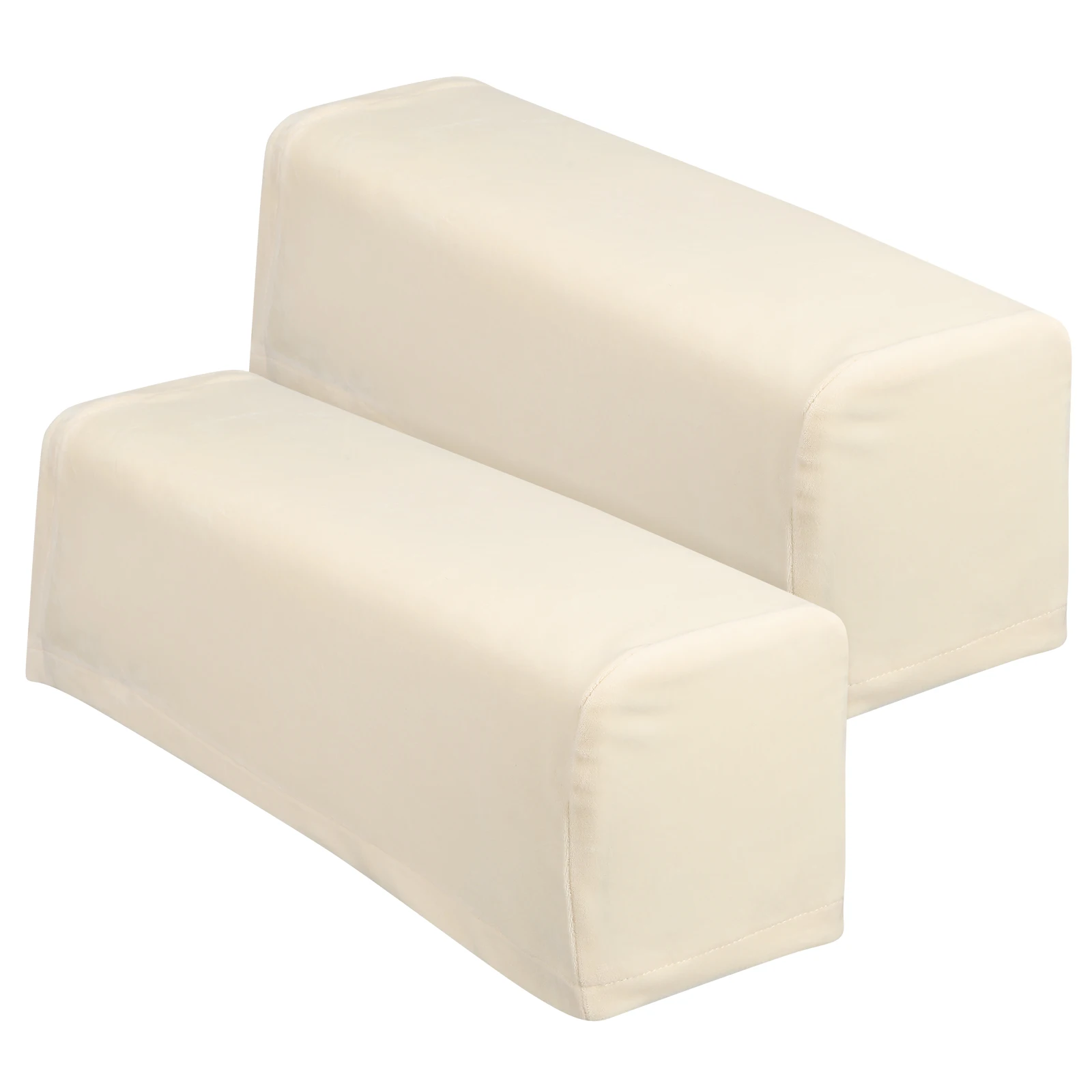 

2Pcs Beige Sofa Armrest Cover Universal Elastic Couch Armrest Protector Sturdy Comfortable Protective Cloth Universal Cover