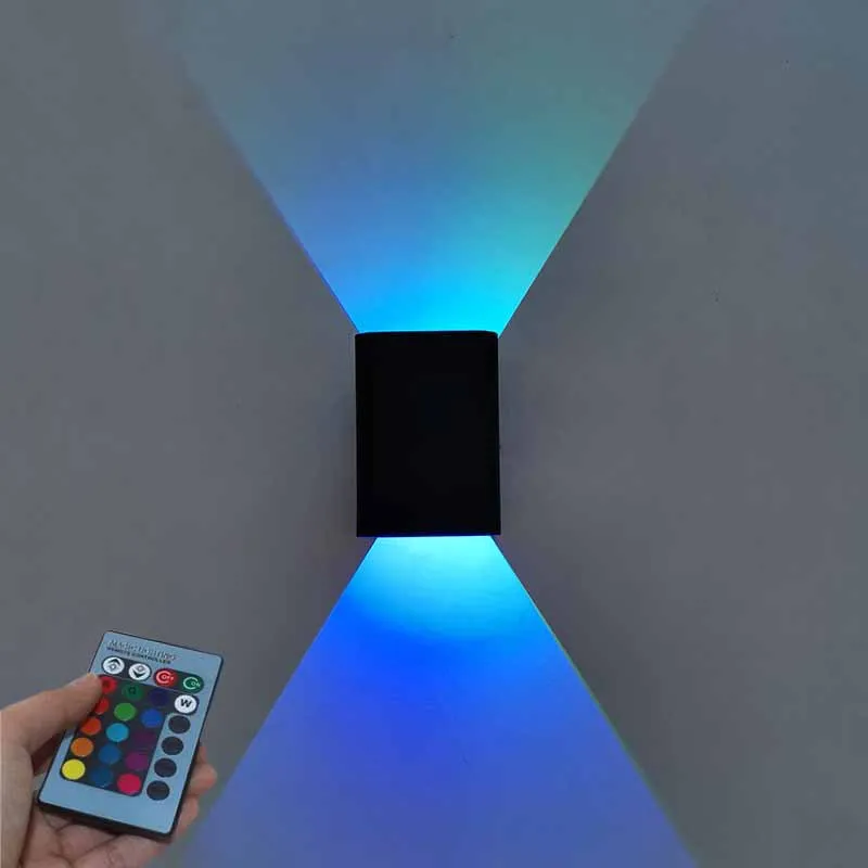 Nordic Style RGB LED Bedside Wall Light 2026 New Design Lighting Fixture for Bedroom Stairs Corridor Living Room Background