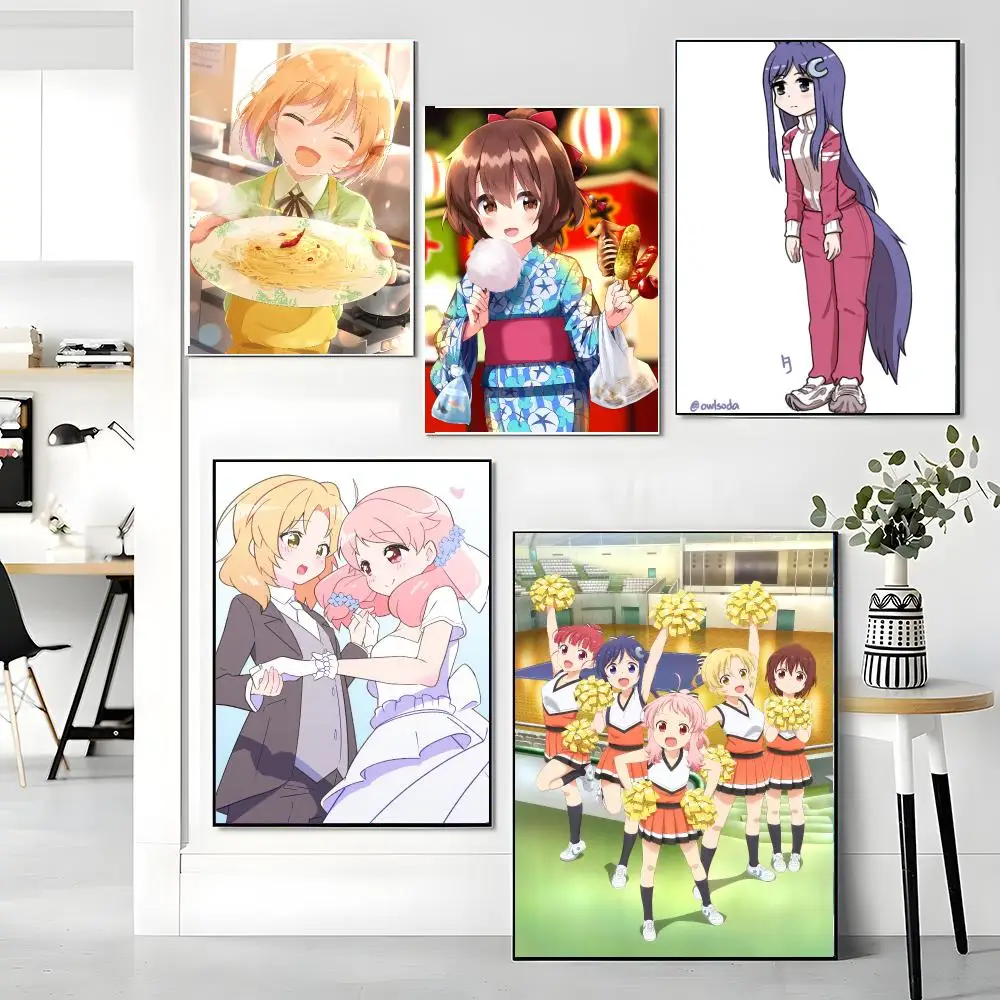 anime A-Anima Yell-L Painting Calligraphy Boho Botanical Decor for Living Room Elegant Home Style
