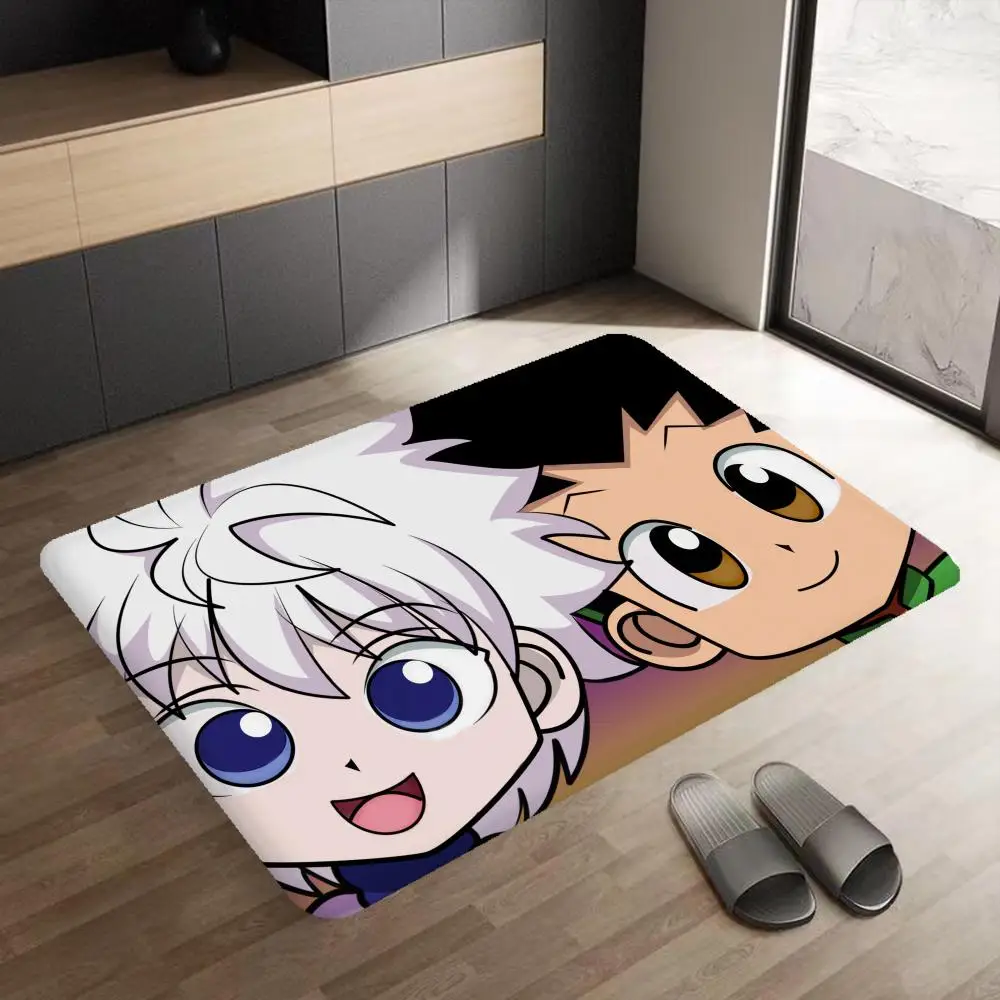 Hunter x Hunter Anime Bathroom Mat Anti-slip Absorb Water Long Strip Cushion Bedroon Mat Welcome Doormat