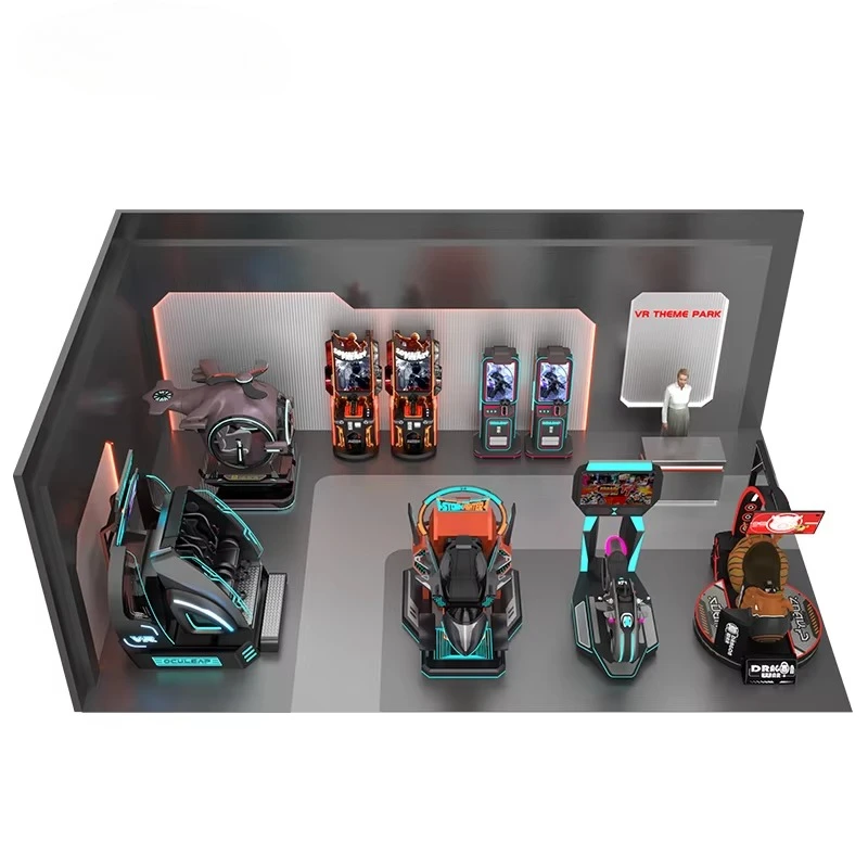 VR Theme Park 2026 Kids Indoor Multiplayer Arcade Gaming 3D Flight Simulator Virtual Reality Outdoor Amusement Park Game Machine