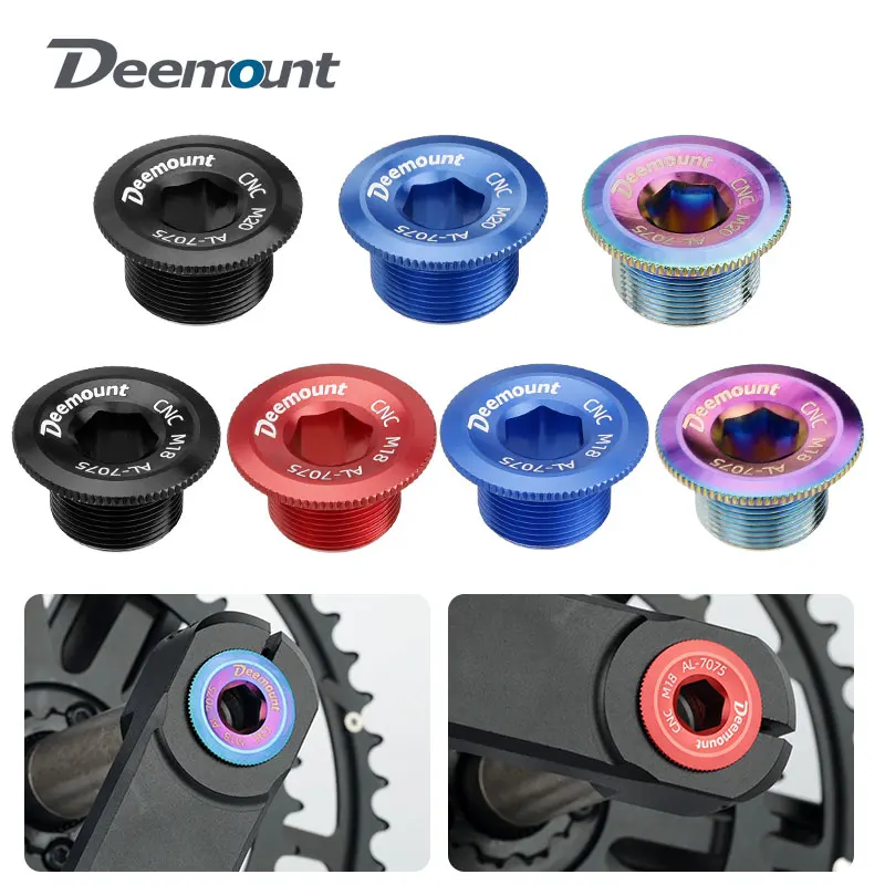 1PC M15/18/19/20 Threaded Crank Bolt for Shimano M4000/M590/SLX/XT/XTR N Hollow Crankset Aluminum Chainring End Plug Fixing Nut