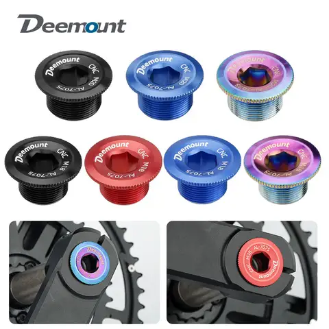 Shimano M4000/M590/SLX/XT/XTR N 중공 크랭크 셋 알루미늄 체인 링 엔드 플러그 고정 너트 용 1PC M15/18/19/20 나사 식 크랭크 볼트