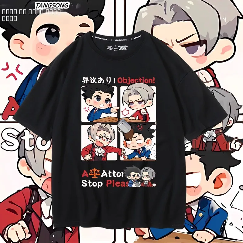 

Футболка из чистого хлопка с коротким рукавом в стиле ретро, одежда для фанатов аниме, хлопковая футболка Chengbu Tang Dragon One Yuyan