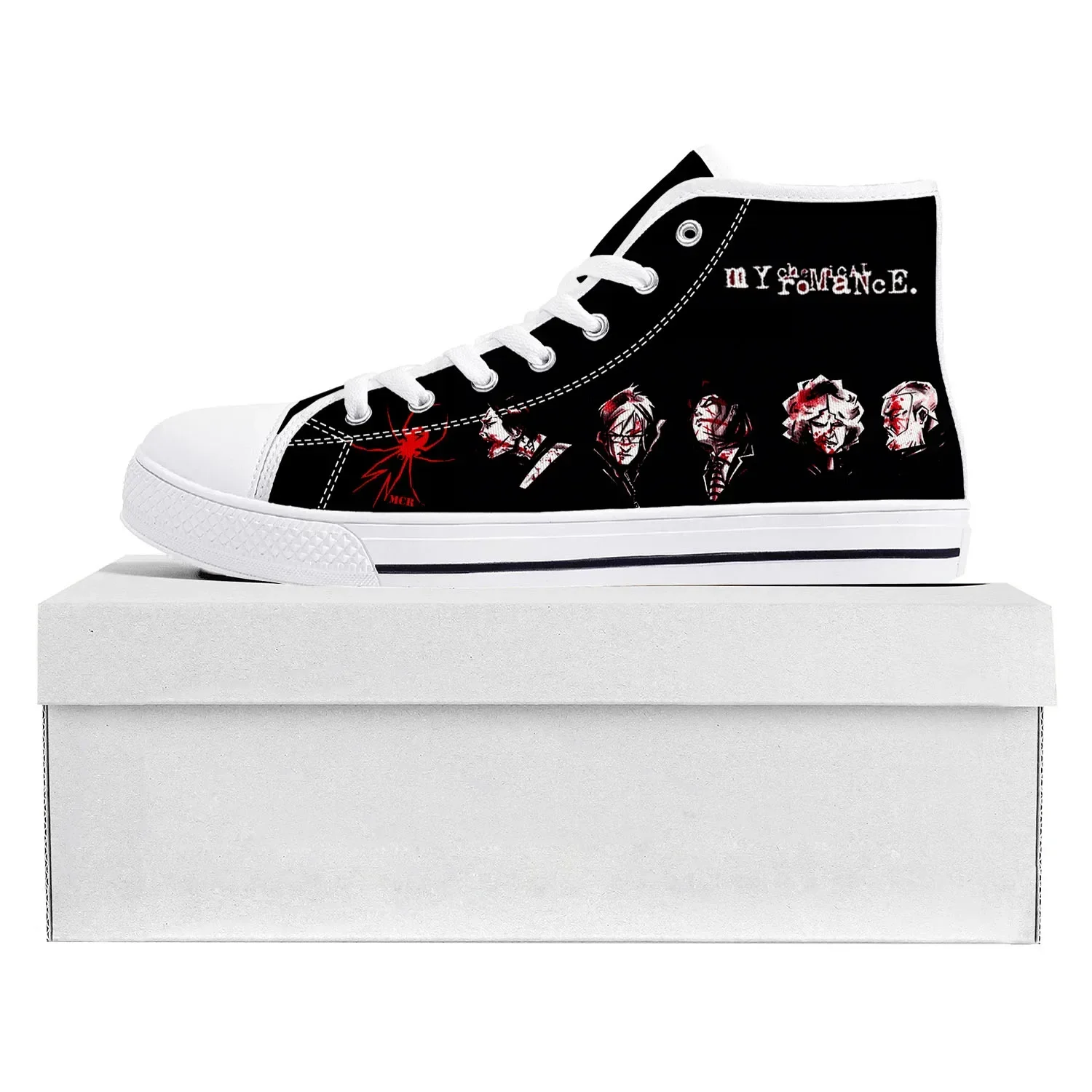 Romance Rock Band Chemical My Fashion High Top High Quality Sneakers Mens Womens Teenager Canvas Sneaker Couple Shoe Custom Shoe