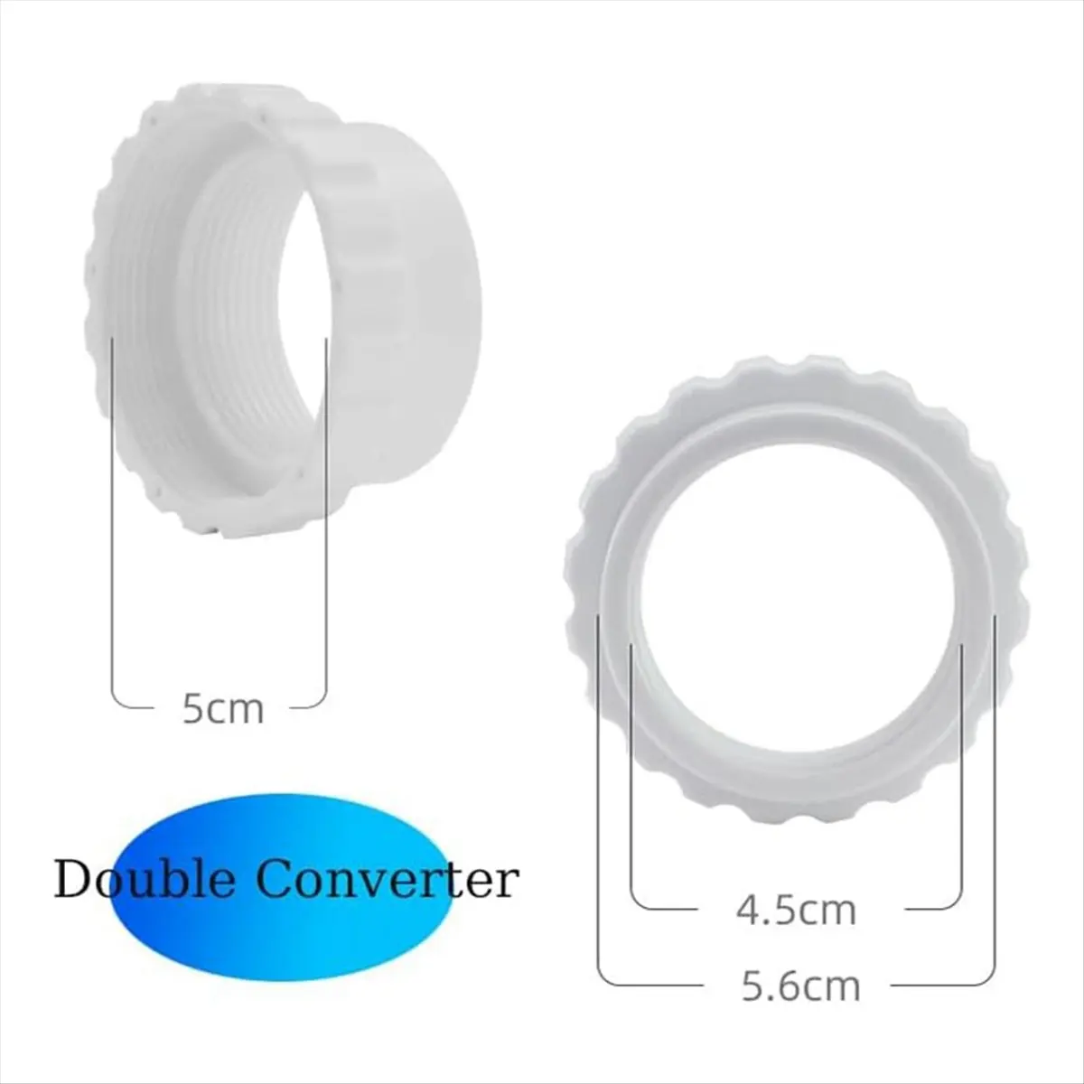 Fits for Adjustable Pool Fountain Five Nozzles Waterfall Sprinkler for Cooling, Dual Adapter Swimming Pool Water Fountain