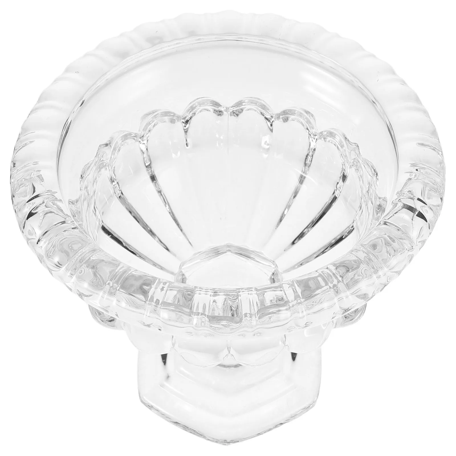 

Transparent Embossed Glass Ice Cream Cup European Style Dessert Bowl for Fruit Pudding Cold Drink Serving Glass Ice Cream Bowls