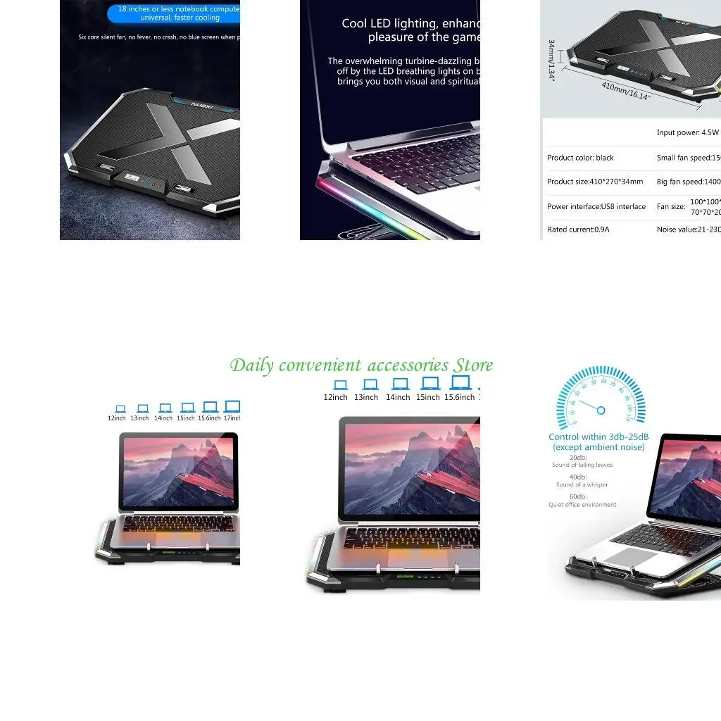 

97QB Notebook Computer Cooling Cracket 6 Fan