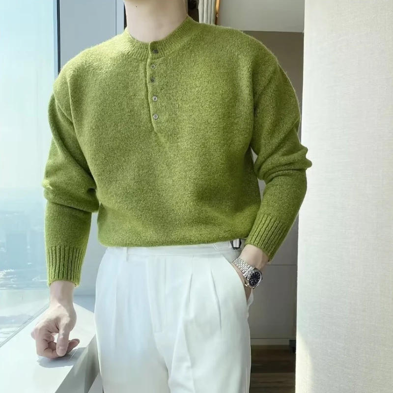 Sweaters Men Japanese Style Vintage Autumn Slouchy Commuting  Harajuku High Street Males Knitwear All-match Fashion Casual Ins