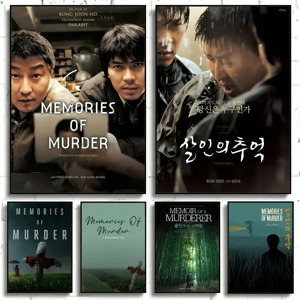 Movie M-Memories Of Murder Poster Self-adhesive Art Waterproof Paper Sticker Coffee House Bar Room Wall Decor