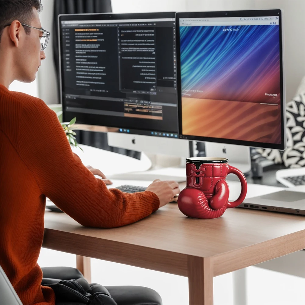 

Boxing Coffee Mug Boxing Themed Tea Cup Novelty Coffee Cup Gifts for Boxing Lovers