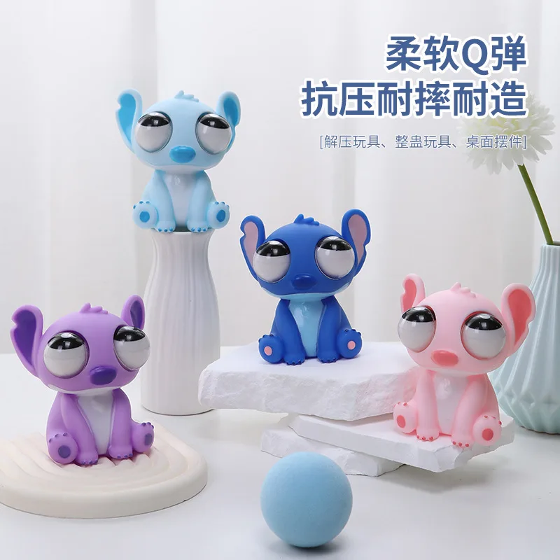 

Disney Stitch Fidgets Toys Student Cute Anime Decompression Doll Soft Slow Rebound Model Decorations Kids for Friends Gifts