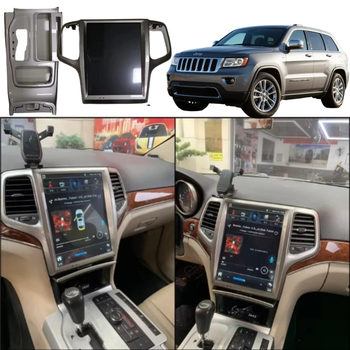 Android 14 Auto 12.1 Inch Car Radio Screen For Jeep Grand Cherokee 2008-2013 Multimedia Video Player GPS Navigation Carplay