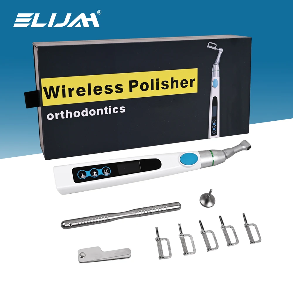

ELIJAH Wireless Dental Electric Polishing Machine IPR System 500-3000RPM 360° Rotation Removable Head Dentist Orthodontic Motor