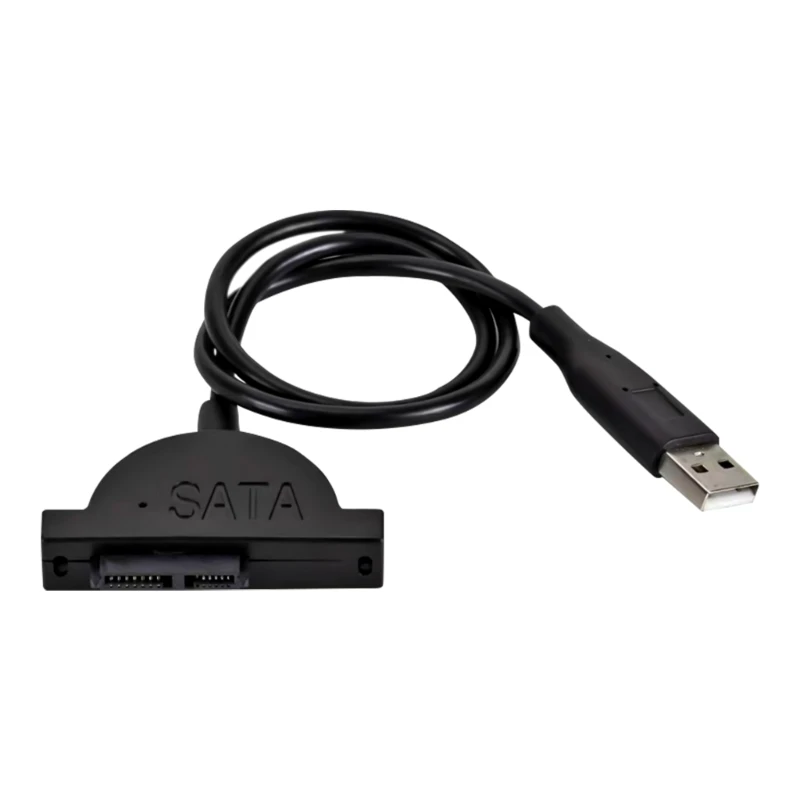 

USB 2.0 to SATA Adapter Cable for Drive Fast Data Transfer SATA Cable Converters 7+6 PIN SATA to USB 2.0 for Laptops