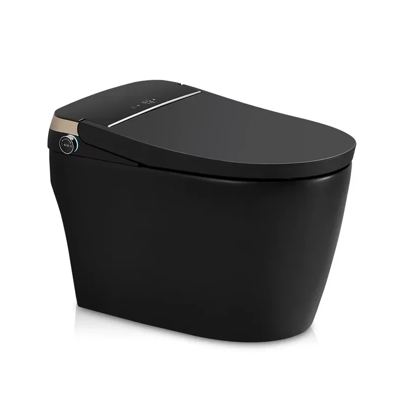 Floor-to-ceiling luxury watermark black automatic smart toilet, price discount