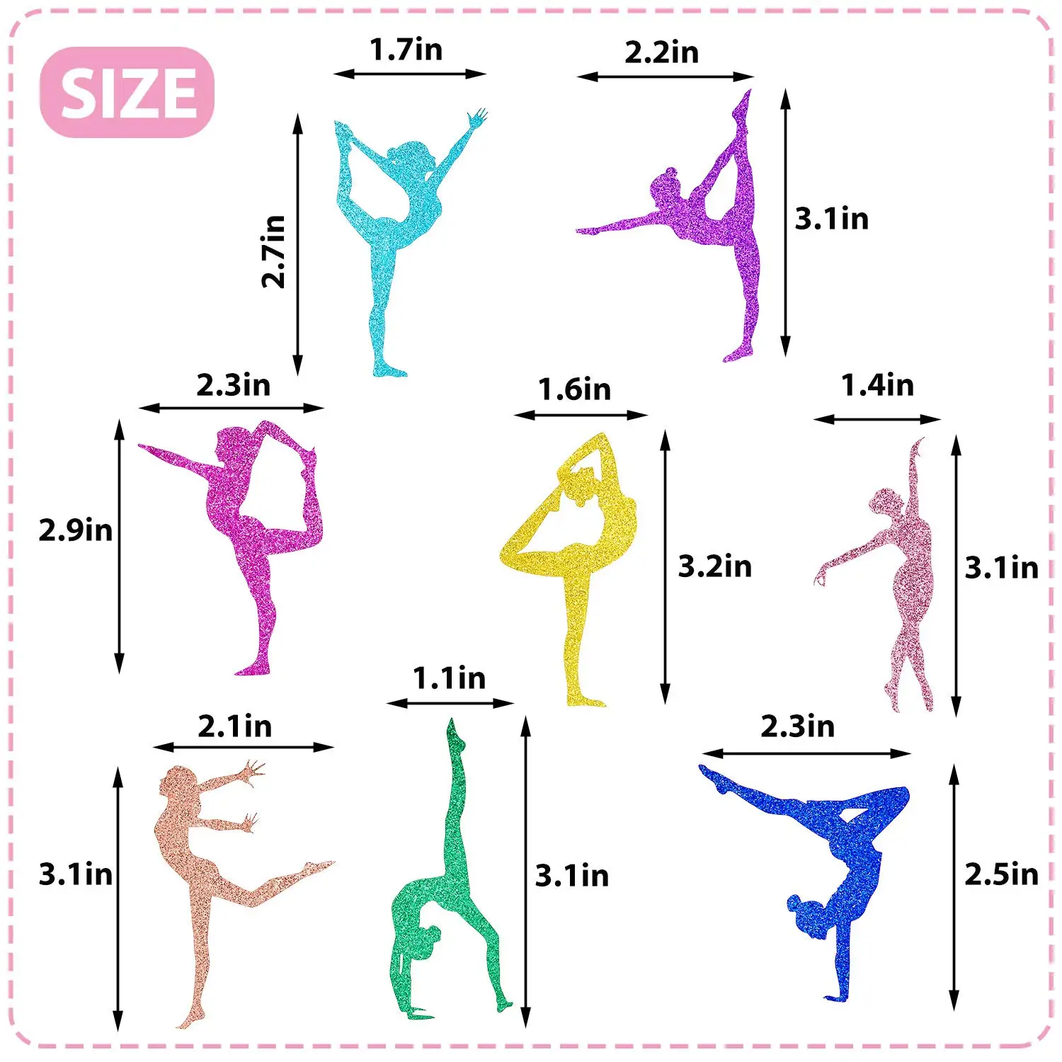 16/24Pcs Gymnastik Kuchen Topper Gymnastik Party Favors Turnerin Mädchen Cupcake Topper Gym Themen Geburtstag Kuchen Dekoration Lieferungen – Detail 5